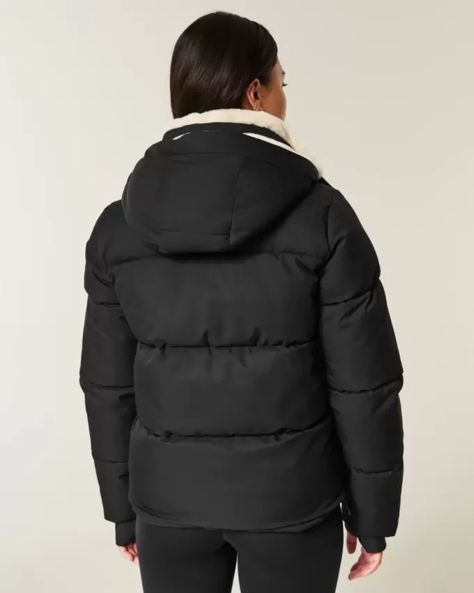 Faux Fur-Lined Puffer Jacket Faux Fur-Lined Puffer Jacket