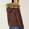 Faux Fur Trim Puffer Bomber Jacket Faux Fur Trim Puffer Bomber Jacket