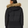 Faux Fur Trim Puffer Bomber Jacket Faux Fur Trim Puffer Bomber Jacket