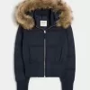 Faux Fur Trim Puffer Bomber Jacket Faux Fur Trim Puffer Bomber Jacket