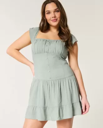 Flutter Sleeve Skort Dress