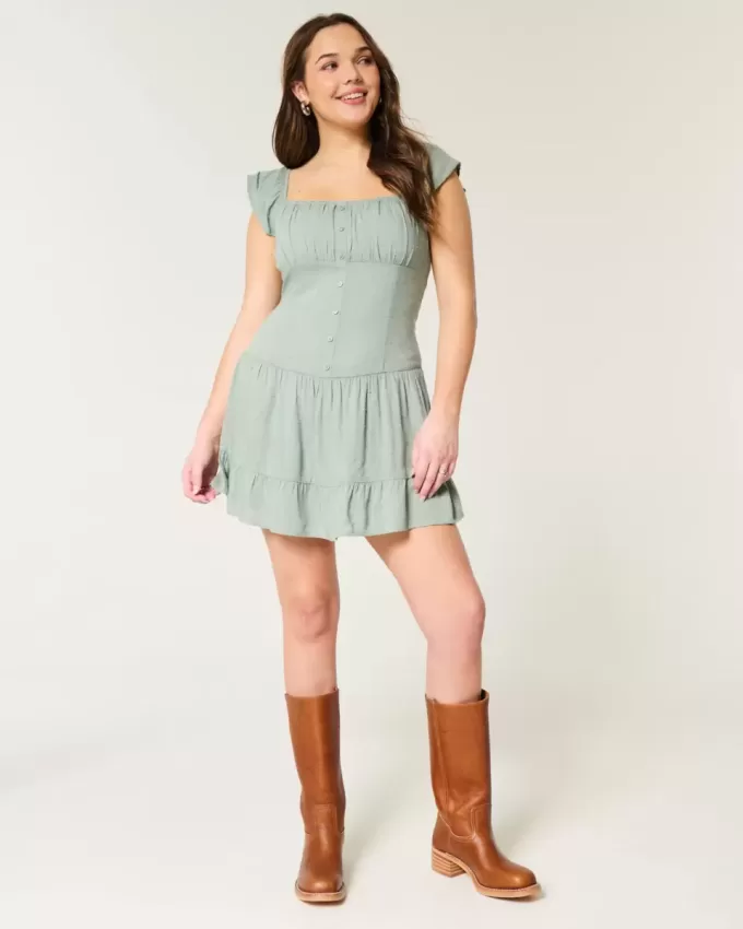 Flutter Sleeve Skort Dress Flutter Sleeve Skort Dress