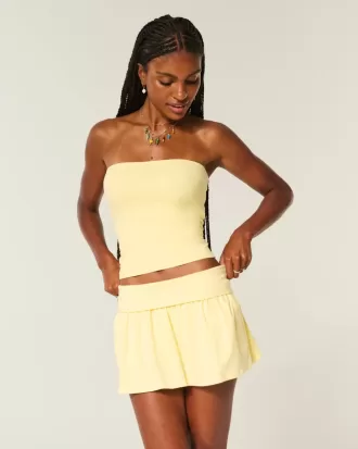 Foldover Knit Mini Skort