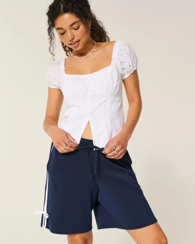 Gilly Hicks Active Cooldown Side Bow Shorts