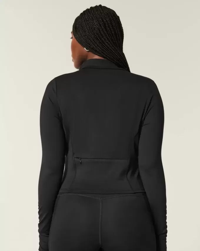 Gilly Hicks Active Recharge Bow Double Zip Jacket