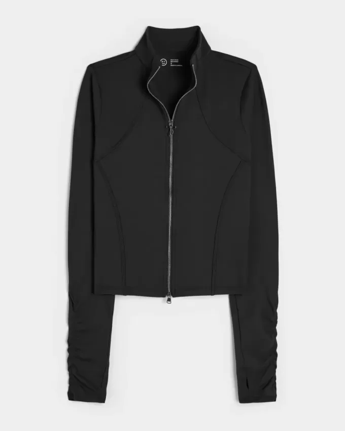 Gilly Hicks Active Recharge Bow Double Zip Jacket