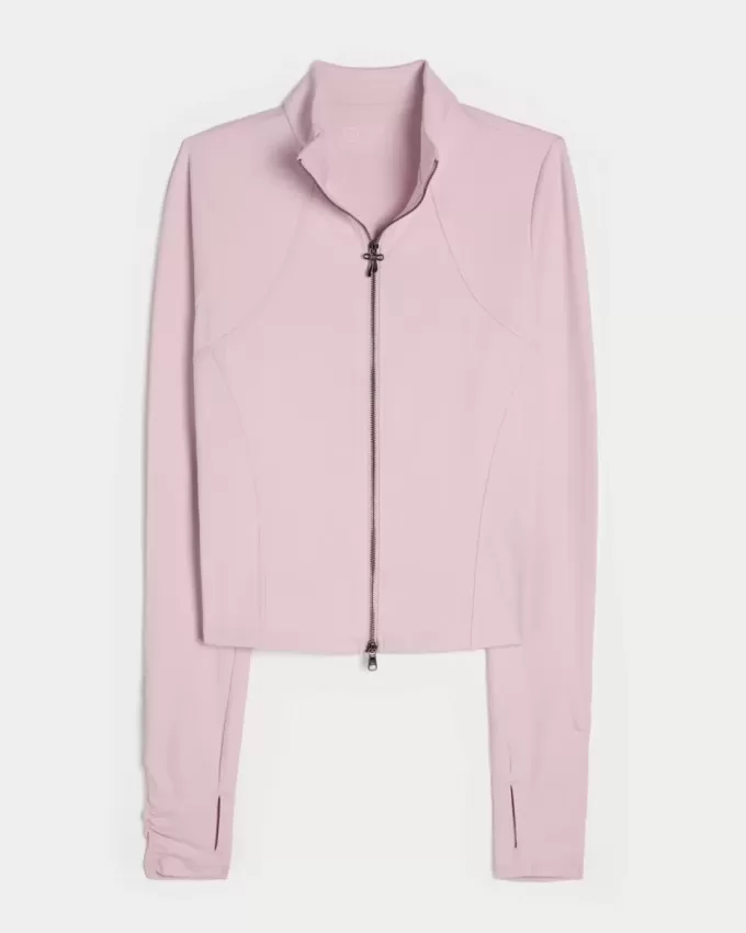 Gilly Hicks Active Recharge Bow Double Zip Jacket Gilly Hicks Active Recharge Bow Double Zip Jacket