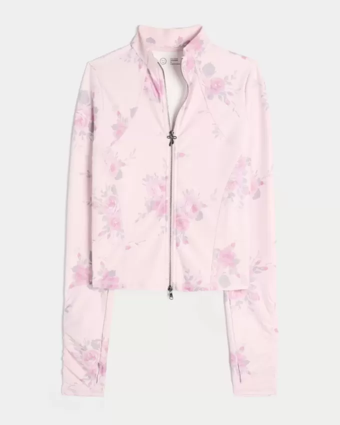 Gilly Hicks Active Recharge Bow Double Zip Jacket Gilly Hicks Active Recharge Bow Double Zip Jacket