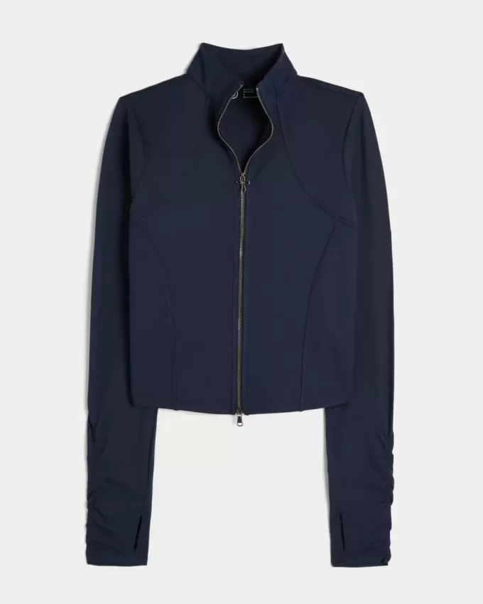 Gilly Hicks Active Recharge Bow Double Zip Jacket Gilly Hicks Active Recharge Bow Double Zip Jacket