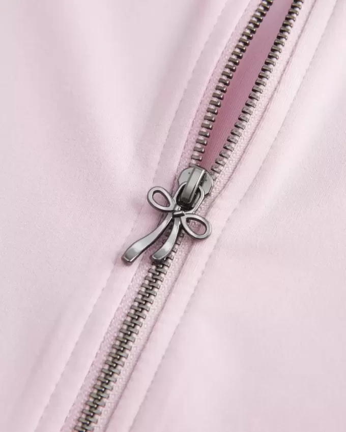 Gilly Hicks Active Recharge Bow Double Zip Jacket Gilly Hicks Active Recharge Bow Double Zip Jacket