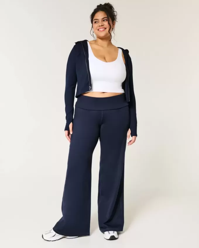Gilly Hicks Active Recharge Foldover Waist Wide-Leg Pants Gilly Hicks Active Recharge Foldover Waist Wide-Leg Pants