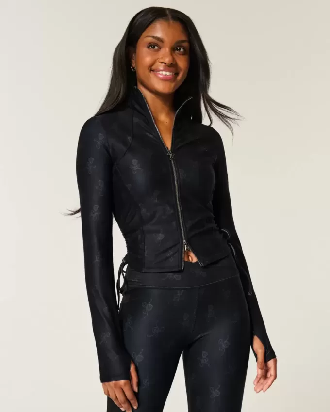 Gilly Hicks Active Recharge Side-Tie Zip-Up Jacket Gilly Hicks Active Recharge Side-Tie Zip-Up Jacket