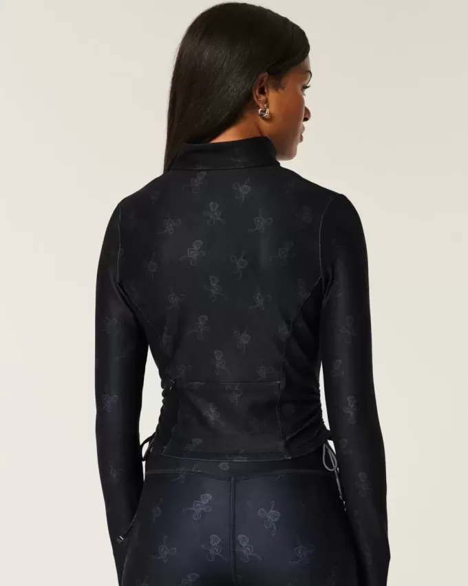 Gilly Hicks Active Recharge Side-Tie Zip-Up Jacket Gilly Hicks Active Recharge Side-Tie Zip-Up Jacket