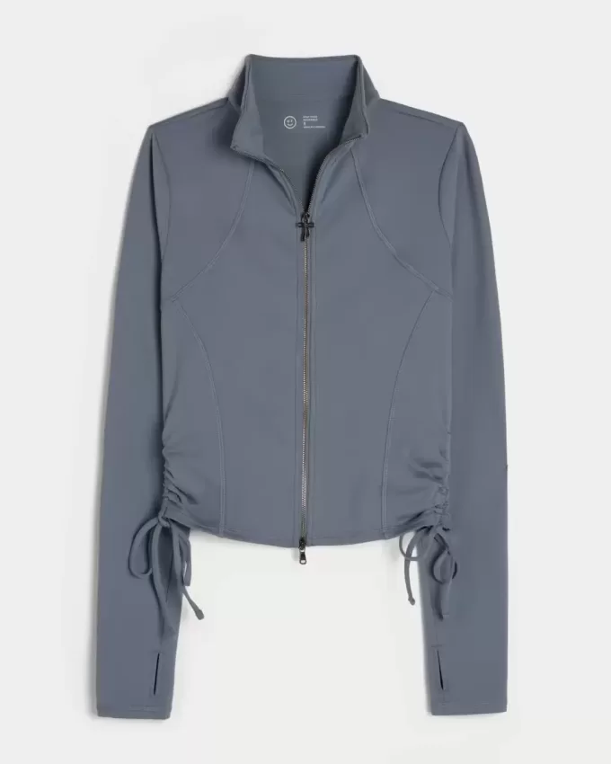 Gilly Hicks Active Recharge Side-Tie Zip-Up Jacket Gilly Hicks Active Recharge Side-Tie Zip-Up Jacket