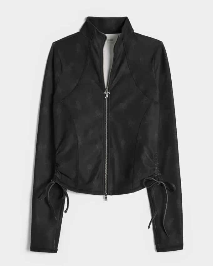 Gilly Hicks Active Recharge Side-Tie Zip-Up Jacket Gilly Hicks Active Recharge Side-Tie Zip-Up Jacket