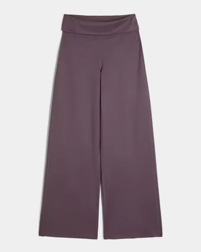 Gilly Hicks Active Recharge Wide-Leg Foldover Waist Pants Gilly Hicks Active Recharge Wide-Leg Foldover Waist Pants
