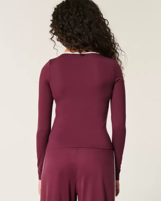 Gilly Hicks Active Tipped Wrap Top Gilly Hicks Active Tipped Wrap Top