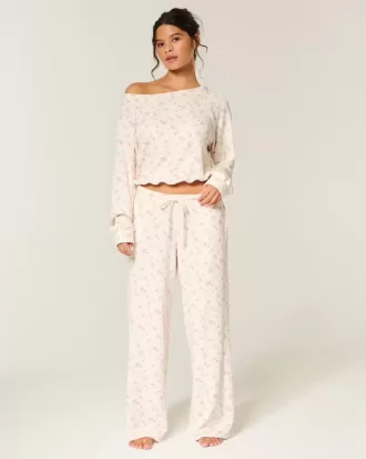 Gilly Hicks Baggy Cozy Waffle Pants