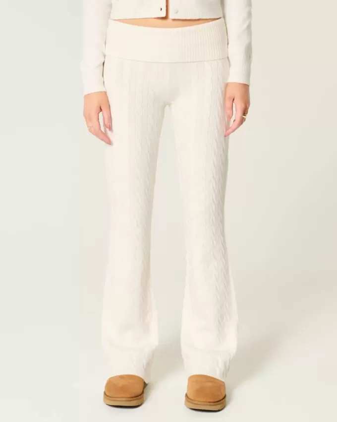 Gilly Hicks Cable-Knit Foldover Boot Pants Gilly Hicks Cable-Knit Foldover Boot Pants