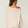 Gilly Hicks Cozy Off-the-Shoulder Bow Sweater