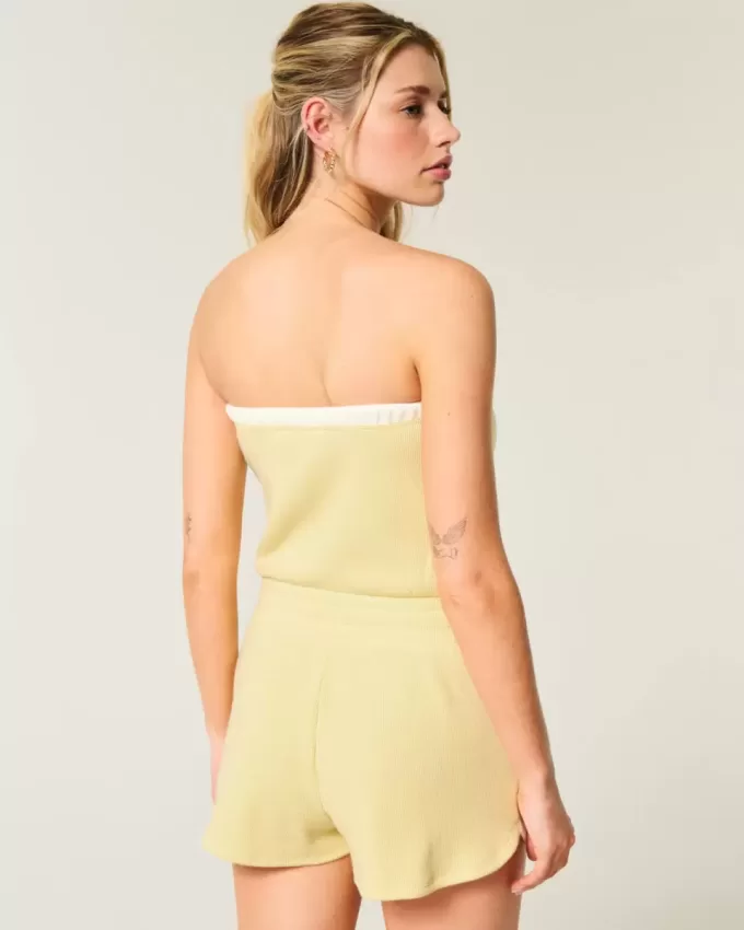 Gilly Hicks Cozy Strapless Waffle Onesie Gilly Hicks Cozy Strapless Waffle Onesie