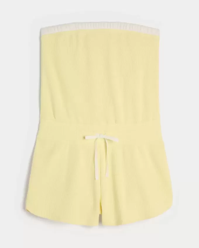 Gilly Hicks Cozy Strapless Waffle Onesie Gilly Hicks Cozy Strapless Waffle Onesie