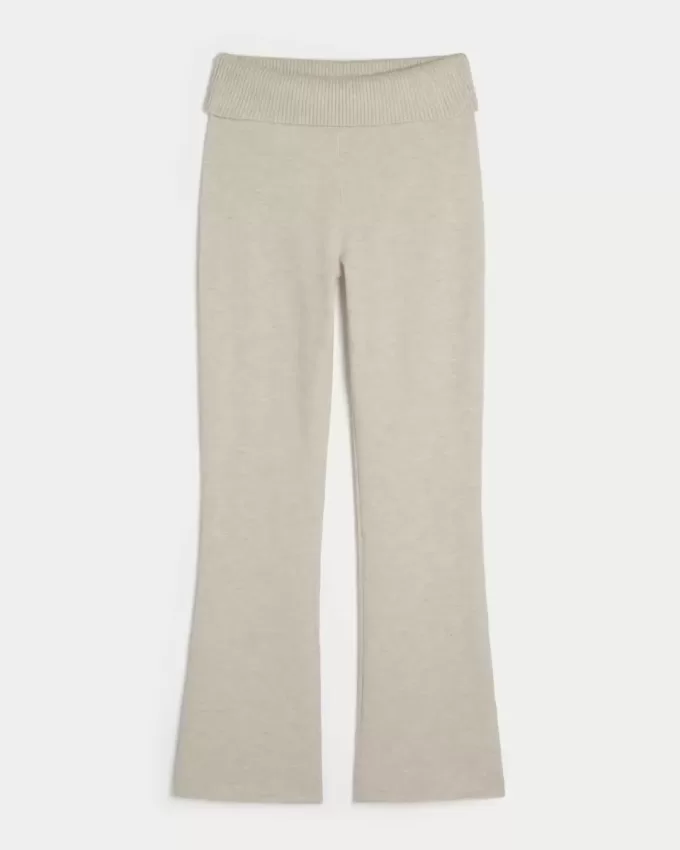 Gilly Hicks Cozy Sweater-Knit Foldover Waist Boot Pants Gilly Hicks Cozy Sweater-Knit Foldover Waist Boot Pants
