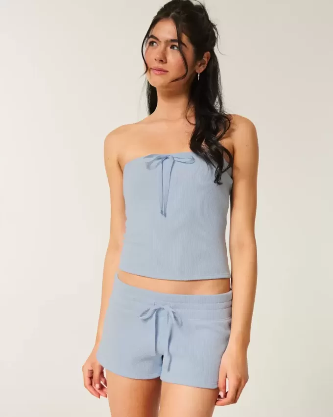 Gilly Hicks Cozy Waffle Mini Shorts