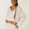 Gilly Hicks Knit V-Neck Hoodie Gilly Hicks Knit V-Neck Hoodie