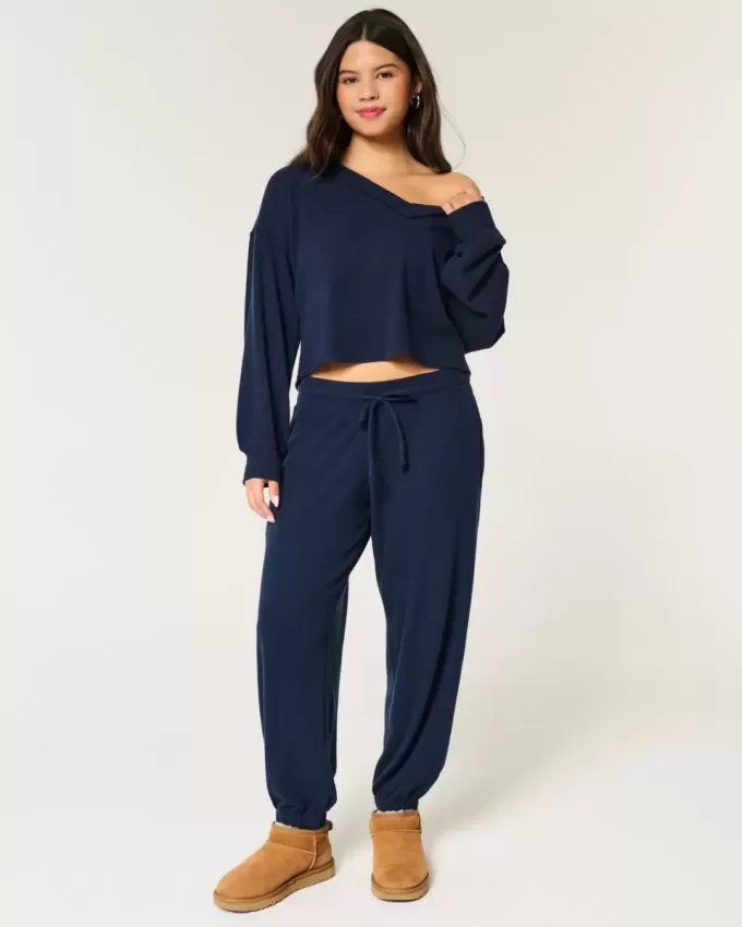 Gilly Hicks Relaxed Waffle Joggers Gilly Hicks Relaxed Waffle Joggers