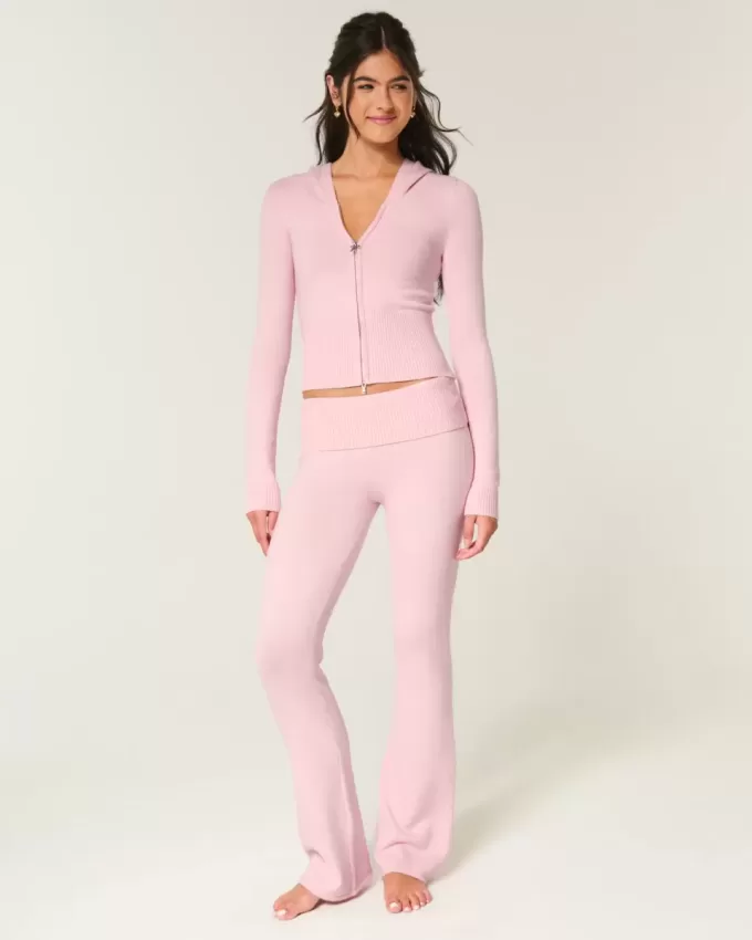 Gilly Hicks Sweater-Knit Foldover Waist Boot Pants Gilly Hicks Sweater-Knit Foldover Waist Boot Pants