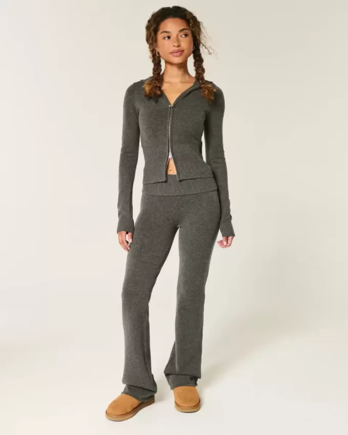 Gilly Hicks Sweater-Knit Foldover Waist Boot Pants Gilly Hicks Sweater-Knit Foldover Waist Boot Pants