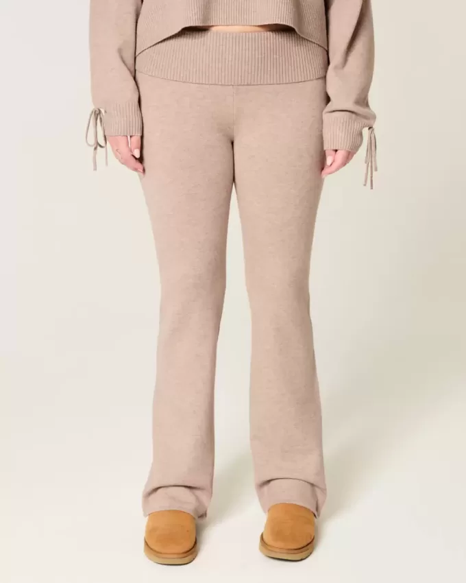 Gilly Hicks Sweater-Knit Foldover Waist Boot Pants Gilly Hicks Sweater-Knit Foldover Waist Boot Pants