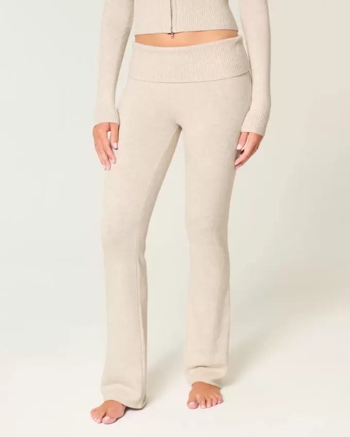 Gilly Hicks Sweater-Knit Foldover Waist Boot Pants Gilly Hicks Sweater-Knit Foldover Waist Boot Pants