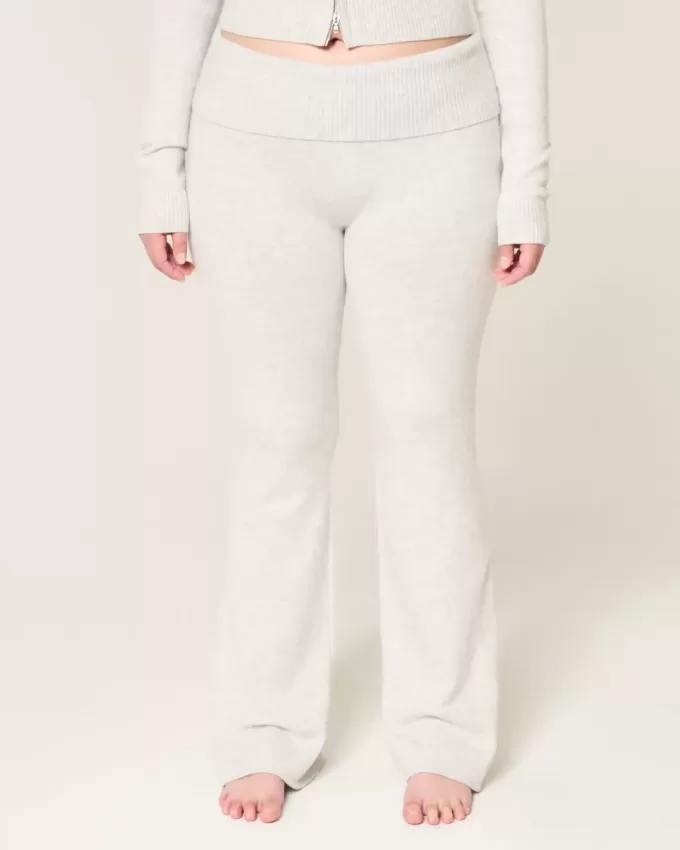 Gilly Hicks Sweater-Knit Foldover Waist Boot Pants Gilly Hicks Sweater-Knit Foldover Waist Boot Pants