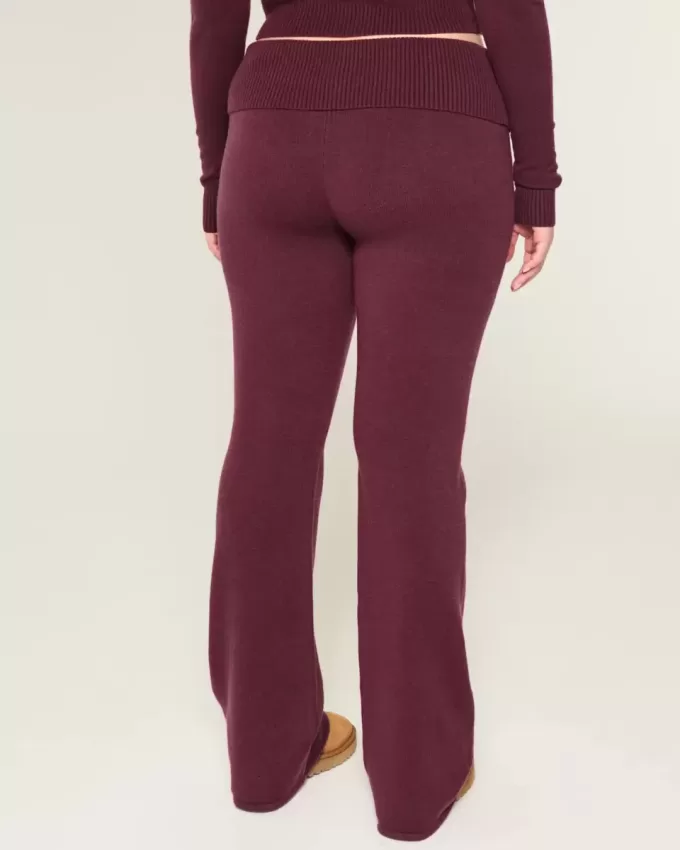Gilly Hicks Sweater-Knit Foldover Waist Boot Pants Gilly Hicks Sweater-Knit Foldover Waist Boot Pants