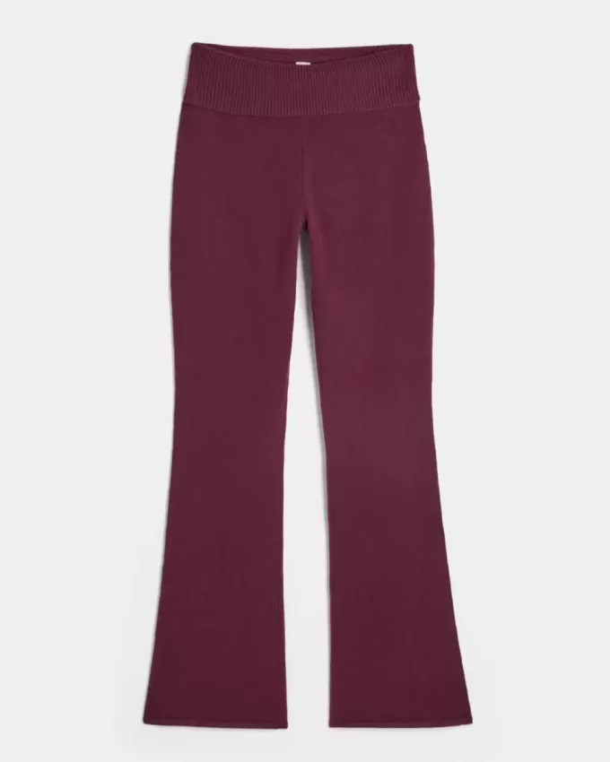 Gilly Hicks Sweater-Knit Foldover Waist Boot Pants Gilly Hicks Sweater-Knit Foldover Waist Boot Pants
