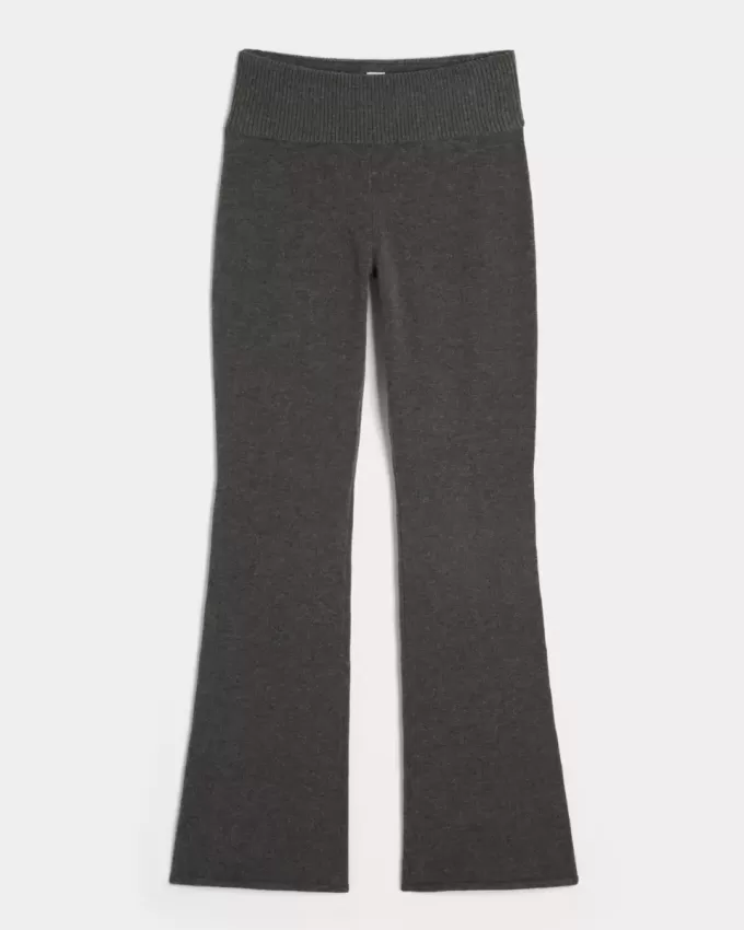 Gilly Hicks Sweater-Knit Foldover Waist Boot Pants Gilly Hicks Sweater-Knit Foldover Waist Boot Pants