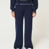Gilly Hicks Sweater-Knit Foldover Waist Straight Pants Gilly Hicks Sweater-Knit Foldover Waist Straight Pants