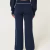 Gilly Hicks Sweater-Knit Foldover Waist Straight Pants Gilly Hicks Sweater-Knit Foldover Waist Straight Pants