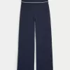 Gilly Hicks Sweater-Knit Foldover Waist Straight Pants Gilly Hicks Sweater-Knit Foldover Waist Straight Pants
