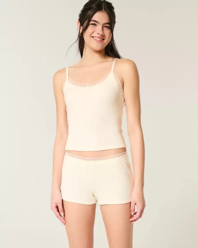 Gilly Hicks Waffle Lace Shortie Shorts Gilly Hicks Waffle Lace Shortie Shorts