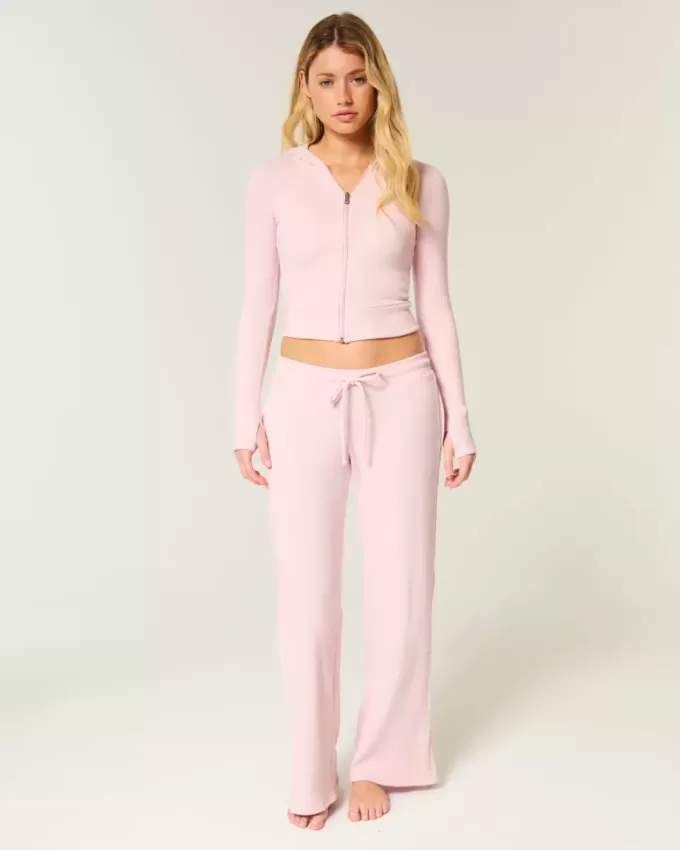 Gilly Hicks Waffle Lace Straight Pants Gilly Hicks Waffle Lace Straight Pants