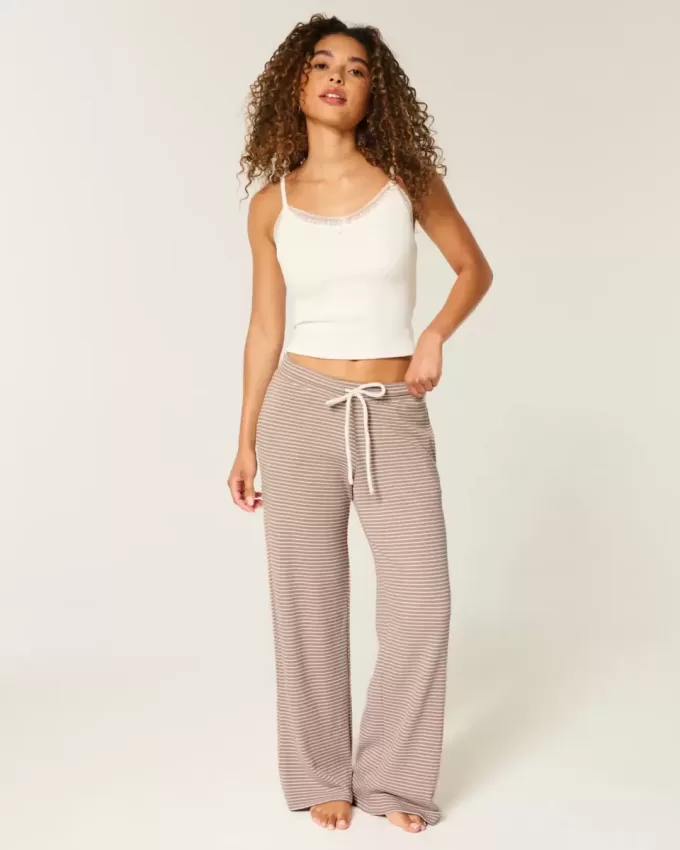 Gilly Hicks Waffle Lace Straight Pants