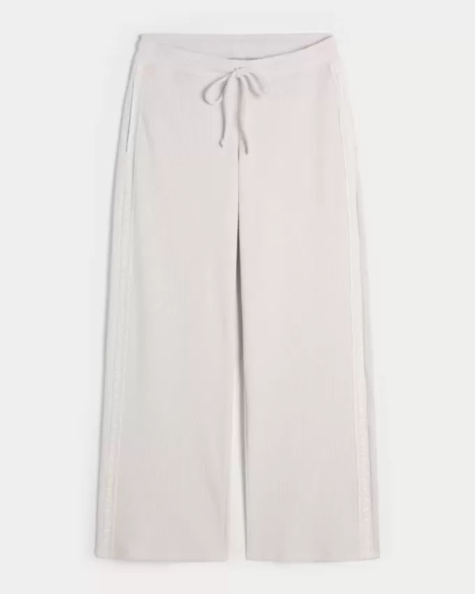 Gilly Hicks Waffle Lace Straight Pants