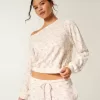 Gilly Hicks Waffle Off-the-Shoulder Top