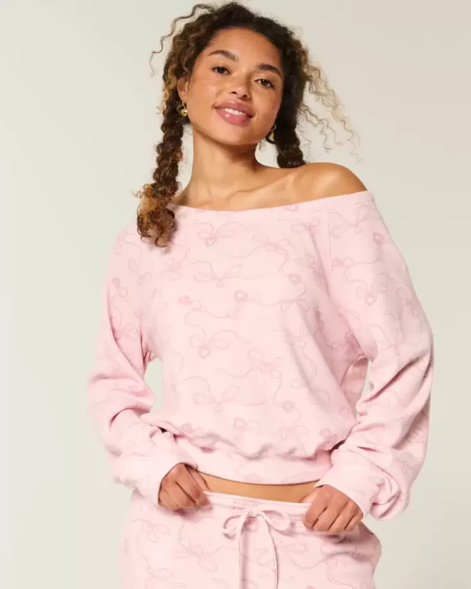 Gilly Hicks Waffle Off-the-Shoulder Top Gilly Hicks Waffle Off-the-Shoulder Top