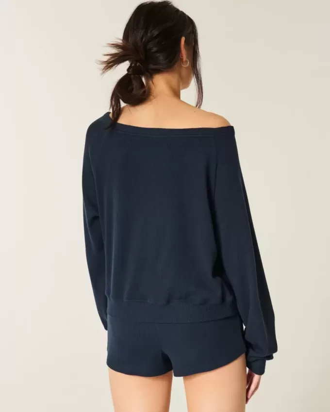 Gilly Hicks Waffle Off-the-Shoulder Top Gilly Hicks Waffle Off-the-Shoulder Top