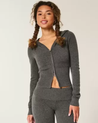 Gilly Hicks Zip-Up Sweater Hoodie