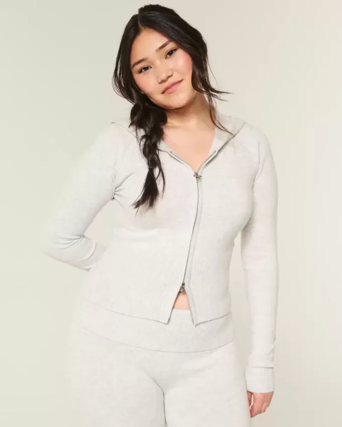 Gilly Hicks Zip-Up Sweater Hoodie Gilly Hicks Zip-Up Sweater Hoodie